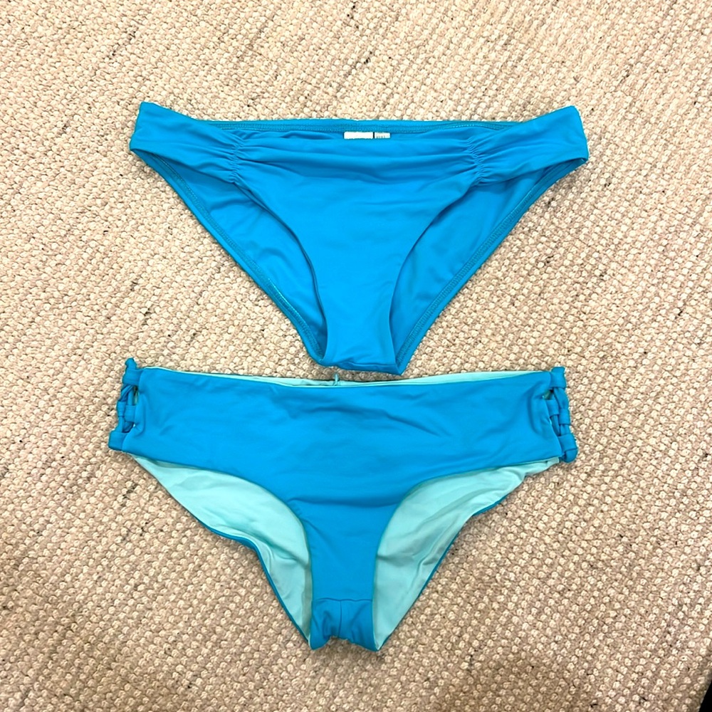 2 l*space blue bikini bottoms, size large